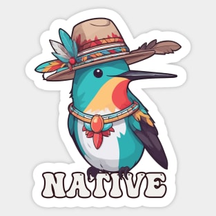 Native American Indigenous Hummingbird Sticker